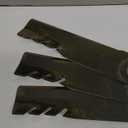Set of 3 New Toothed Mulch Mower Blade Fits Exmark 103-6398 103-6398-S 103-6403 103-6383 103-6393, 596-749, Lazer Z Models Interchangeable with 103-6383 103-6383