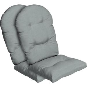 Arden Indoor/Outdoor Plush Modern Tufted Adirondack Cushion, 2-Pack, 21.5 x 19, Water Repellent, Rain Proof, Fade Resistant Cushion for Rocking Chair Or Adirondack Stone Grey Leala