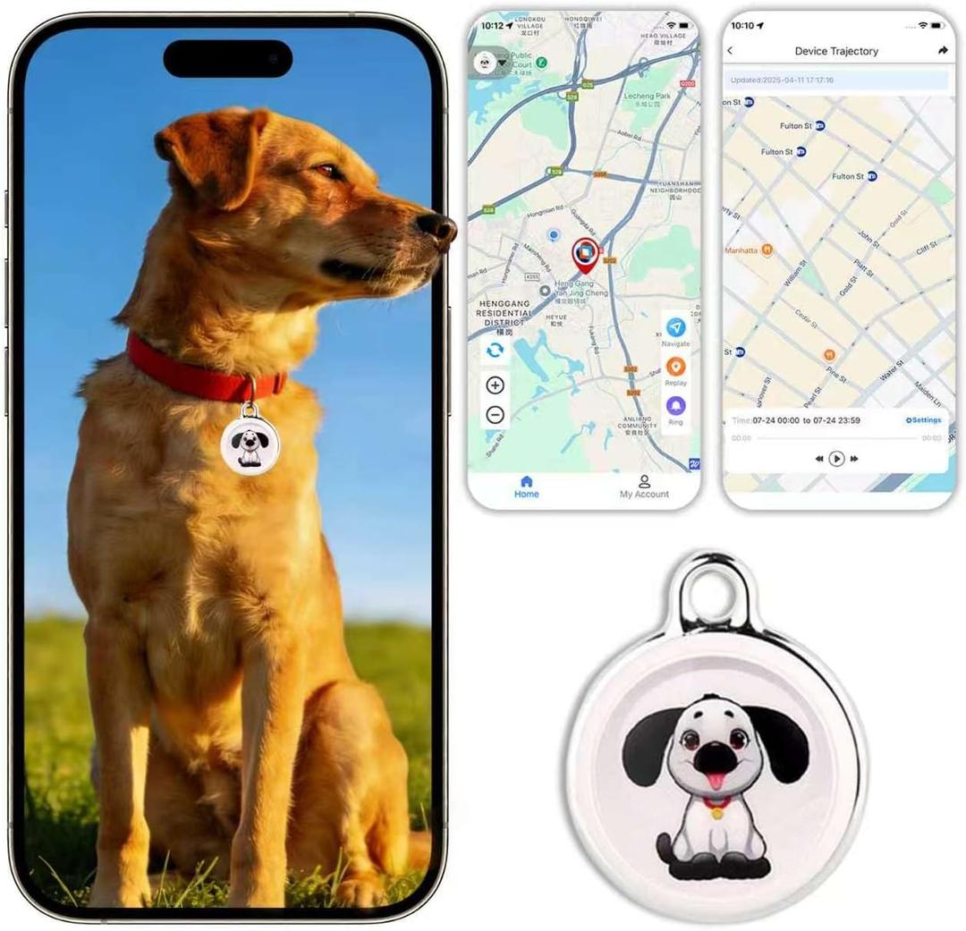 2026 GPS Tracker for Pet, No Monthly Fee & No SIM Card Needed | Real-Time Tracking for Dogs, Cats & Small Animals | Lightweight Design | Long Battery