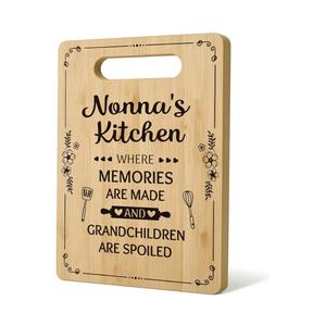 Nonna Gifts Cutting Board Chopping Board, Nonna Gifts from Grandkids, Gifts for Nonna Grandma, Grandma Kitchen Gifts, Grandma Birthday Gifts, Nonna's Kitchen Decorative Bamboo Cutting Board