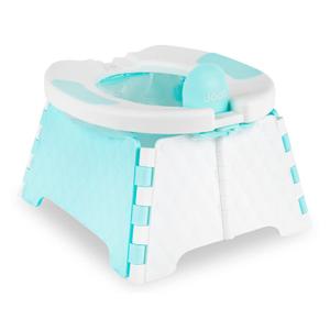 Jool Baby Portable Potty Training Chair with Travel Bag and 30 Liners, Foldable, Indoor/Outdoor Use, Camping (Aqua)