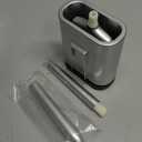 Sellemer Toilet Brush and Holder Set - Flexible Toilet Bowl Brush Head with Silicone Bristles, Compact Size for Storage and Organization, Ventilation Slots Base (1 Pack, Silver)