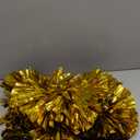 4Pcs Metallic Cheerleading Pom Poms, Creatiee 2 Pair Cheerleader Cheering Squad Pompoms for School Sports Dance Games Team Spirit Cheer (Gold)