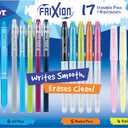 Pilot, FriXion Assorted Erasable Gel Ink Pens, Marker Pens & Highlighters, Pack of 17, Assorted Colors