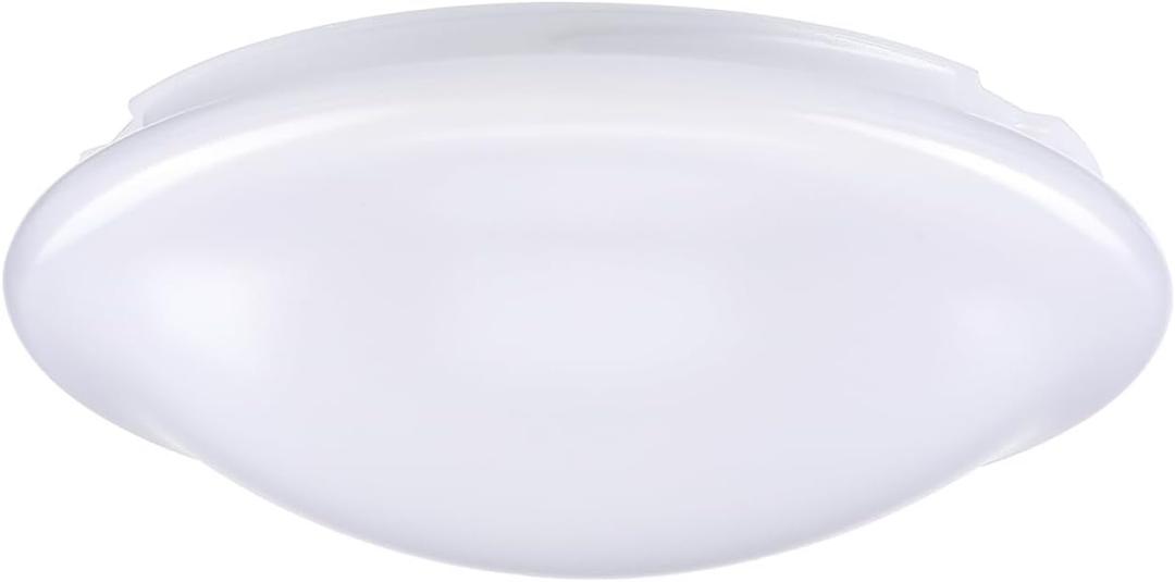 HANABASS Plastic Ceiling Light Cover 10 Inch White Round Lamp Shade Diffuser Replacement for Bedroom Office Classroom Light Fixtures, 27.00X27.00X4.50CM