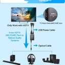 Esynic Professional 192KHZ eARC to Optical Audio Adapter Aluminum Shell | USB Powered-PCM 2.0/Dolby 5.1/DTS 5.1 Audio Format-for HDTV ARC/eARC Ports to Optical Soundbar-Not Support CEC Volume Control