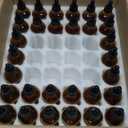 42 Pack 4oz Amber Glass Bottles with Glass Eye Droppers for Essential Oils, Perfumes & Lab Chemicals (Brush, Funnels, 3 Extra Droppers, 48 Pieces Labels & 30ml Measuring Cup Included)