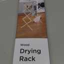 Whitmor Foldable Clothes Drying Rack: 3 Tier Laundry Drying Rack, Collapsible Drying Rack Clothing, Portable Space Saving Clothing Rack for Indoor Outdoor, 17.0 L x 29.5 W x 43.5 H, Wood