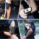 VUP Running Armband 360Rotatable for iPhone 17/16/15/14/13/Pro Max/Pro/Mini/12/11/SE/Xs/XR/X/8/7/Plus, Fits All 4-6.7 Inch Smartphones, with Key Holder Phone Armband for Running Hiking Biking (Black)