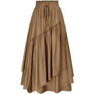 Scarlet Darkness Long Skirts for Women Renaissance Costume Pirate Maxi Skirt Plus Size with Pockets (Medium, Khaki) Scarlet Darkness Long Skirts for Women Renaissance Costume Pirate Maxi Skirt Plus Size with Pockets (Medium, Khaki)