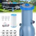 Pro Series 1000 GPH Above Ground Pool Filter Pump, Powerful Pool Cartridge Filter Pump, Water Circulation and Filtration System -Improved Water Clean & Clarity, Pools Pumps Above Ground-Blue