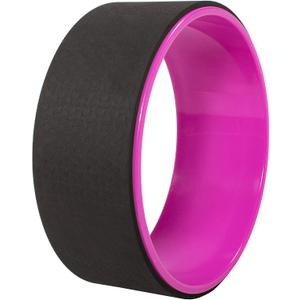 Yoga Wheel for Stretching - Spine Stretching & Flexibility Enhancer with Non-Slip Surface, Full-Body Workout Equipment for Improved Mobility, Multiple Colors (Pink)