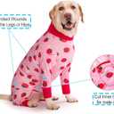 Dog Recovery Suit After Surgery Female Male, Medium Large Dog Neuter Shirt Cone Alternatives Prevent Licking Surgical Onesies (Strawberry, XL)