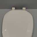 Centoco Eljer Emblem Round Toilet Seat with Square Front, Closed Front with Cover, Residential, Plastic, Made in the USA, EMB201-306, Natural