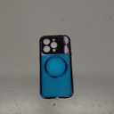 iPhone 15 Pro Case Double Sided Buckle, Compatible with Magsafe Magnetic Adsorption Metal Bumper, with Camera Cover, Full Body Protection Metal Bumper Case (Blue, iPhone 15 Pro)