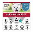 K9 Advantix II Medium Dog Vet-Recommended Flea, Tick & Mosquito Treatment & Prevention | Dogs 11-20 lbs. | 3-Mo Supply