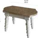 dwellington Wooden Bathroom Farmhouse Step Stool, Wood Foot Stool for Adults Kids, Bedside Step Plant Stand for Kitchen