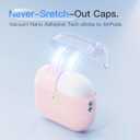 Case for AirPods Pro 2 Never-Sretch-Out DamonLight Shock-Proof Protective Semi Hard Silicone Case Compatible with Apple Airpods Pro 2nd Generation (Pale Pink)