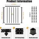 4ft.W x 42in.H Deck Gate Kit, Deck Gates Outdoor with Latch，Metal Garden Gate with Aama2604 Coat Finish Rust Resistant Finish for Yard, Patio, Deck and Outdoor Fence