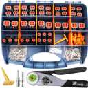 JRready ST6361 Deutsch Connector Kit, 2 4 Way DTP Automotive Waterproof Connector, DTHD 1 Pin Male Female Plug Connectors with Deutsch Crimp Tool,Solid Contacts 12-16 AWG for Car,Truck,Boats