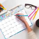 2 x 2026-2027 Wall Calendar - Includes January 2026 to June 2027, 18-Month Paper Wall Calendar 11 x 8.5 Inches.Thick Paper with Julian Dates and Block for New Year and Christmas Holidays To-dos  Notes (G)