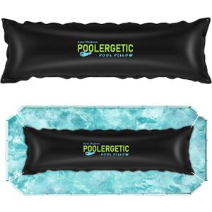 4x15 Ft Pool Pillow for Above Ground Pools, Large Winter Pool Pillow for Winterize Closing, 0.6mm Thick Heavy-Duty Swimming Pool Cover Air Pillow with Cords, Black, 1 Pack