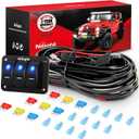 Nilight 16AWG LED Light Bar Wiring Harness Kit 12V On/Off 3 Gang LED Pod Lights Rocker Switch Panel Power Relay Fuse 5Pin Toggle for Cars Boat ATV Trucks-6 Leads