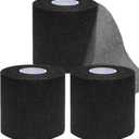 ADMITRY Pre Wrap Tape Athletic,3 Rolls X 22 Yards Black Prewrap,Headbands for Hair,Foam Underwrap Sports Wrap