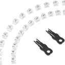 24 Pcs RJ45 Port Lock with 2 Key, Locking RJ45 Port/Dust Blocker, RJ45 Dust Cover Cap Female Port Plugs Protector, Compatible RJ45 Port Devices, Clear