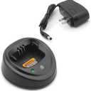 Desktop Charger Replacement for Motorola Radio CP200 CP200D PR400 EP450 GP3138 Walkie Talkie NNTN4496 NNTN4497 NNTN4851 NNTN4970 Ni-MH Ni-CD Li-ion Battery Charging Dock Cradle Base Rapid
