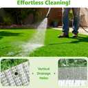 Artificial Turf Grass Outdoor - Synthetic Realistic Fake Grass Indoor Turf Rug with Drainage Holes for Patio, Balcony, Backyard, Landscape Decoration - Pet Friendly Grass Mat (4FT x 6FT)