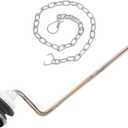 Toilet Handle Replacement Kit, Chrome Finish Toilet Trip Levers with Seal Gasket and Nut, with Stainless Steel Flapper Chains, Universal Replacement for Most Toilets (Side Mount #1)