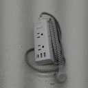 Power Strip Surge Protector - One Beat 6 Widely Outlets with 3 USB Ports (1 USB C), 5 Ft Extension Cord Flat Plug, Wall Mount Outlet Extender Small Power Strip for Travel Home Office College Dorm Room