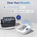 Alcedo Blood Pressure Monitor for Home Use, Automatic Digital BP Machine with Large Cuff for Upper Arm, LCD Screen, 2x120 Memory, Talking Function