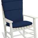 Arden Outdoor Adirondack or Rocking Chair Cushion, 20 x 17, Rain-Proof, Fade Resistant 20 x 17, Sapphire Blue Leala