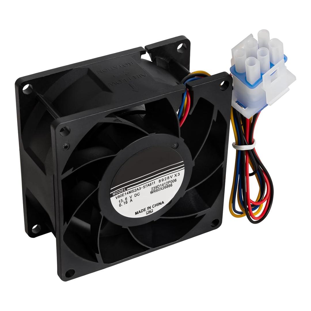 Upgraded WR60X26866 Refrigerator Evaporator Fan Motor Compatible with GE Refrigerator - Fresh Food Evaporator Fan Fit for GE GNE29GSFGSS, Replace WR60X26033 WR60X26030