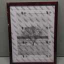 12x16 Picture Frame Made of Solid Wood, Display Covered by Plexiglass, Display Pictures 9x12/11x14 with Mat or 12x16 Without Mat for Wall Mounting, Navy Red