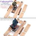 Router Sled Flattening Jig for Wood Slabs, Adjustable Router Planing Sled Kit with Acrylic Baseplate, Smooth Plastic Tracks, Fits Most Trim Routers,Perfect for Flattening Cutting Boards & Epoxy Tables