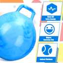 Poen 2 Pcs 29 Inch Hopper Bouncing Ball with Handle Jumping Bouncy Space Hopping Ball with Air Pump for Exercise(Pink, Blue)