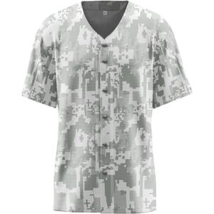 Baseball Jersey for Men,Blank Baseball Jerseys Shirts Short Sleeve Hip Hop Sports Casual Button-Down Uniforms (XL)