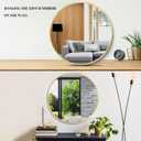 Itrue 12 Inch Small Round Wall Mirror, Gold Metal Frame Decorative Circle Mirror with Wall Mount Hook for Bathroom Bedroom Entryway Accent Mirror, Not Full Size