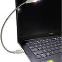 Kyfreshpower LED USB Reading Lamp Light with 2-Brightness Dimmable Setting, Flexible Gooseneck USB Light for Notebook Laptop Keyboard, Powerbank(On/Off Switch, 1 White+1 Mini USB Light)