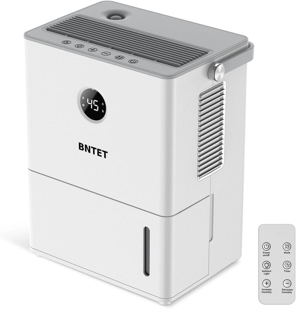 2-in-1 Dehumidifier and Humidifier Combo, 68 oz Tank with Auto Shutoff, Smart Humidity Control, 30-Second Rapid Dehumidification, 12H Timer, 7-Color LED Light for Home Use