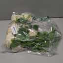 Artificial Rose 10pcs Open Flower Bouquet Faux Rose Stems for Wedding Arrangement, Bridal Bouquet, Centerpiece, Fake Faux Silk Flowers (Beige)