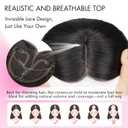 Isaic Hair Toppers for Women 24 Inch Synthetic Hair Pieces, 360° Clips In and Adjustable Bandage Layered Toppers, Toppers Hair Pieces Add Volume for Thinning Hair and Daily Use (Brown Black)