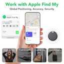Tracker Air Tag-4 Pack: Smart Bluetooth Tracker, Item Finder Works with Apple Find My (iOS Only) App, Trakcer Tag Locator for Keys, Luggage, Satchel, Backpack etc. (Not for Android Devices)
