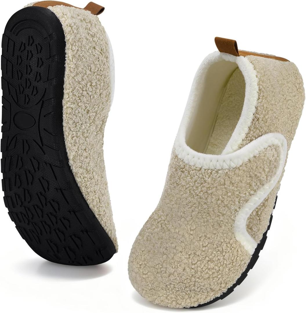 Apipi Warm Wide Slippers for Women - Easy on/off Non-Slip Comfy Slipper Shoes for Bedroom Travel, Gifts for Elderly Women