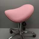 Saddle Stool with Wheels,Rolling Stool,Rolling Chair Ergonomic Swivel Rolling Chair with Hydraulic Lifting Height Adjustable Rolling for Office Medical Massage Salon Drafting(Pink)