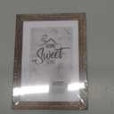 Califortree 5x7 Picture Frame - Can Display Photo 4x6 with Mat, Wood Frame with Shatterproof Plexiglass, Wall & Tabletop Display, Rustic Brown