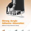 7 x 6 Pack Magnetic Cable Clips, Smooth Adjustable Cell Phone Cord Holder with Shoe-Shaped, String Light Clips for Home, Office, Wall, Nightstand, Birthday Banner, Colorful Lights-Black